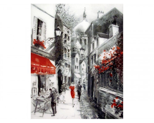Картина по номерам 40х50 УЛОЧКА СТАРОГО ГОРОДА (21 цвет)