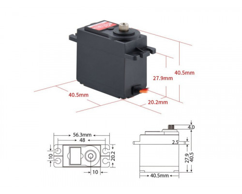 Сервомашинка цифровая JX Servo PDI-5521MG-360 (55.6г/20.32/0.16/6V) стандартная