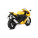 Мотоцикл АВТОПАНОРАМА YAMAHA YZF-R1, 1/18, металл, желтый, свободный ход колес