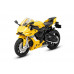 Мотоцикл АВТОПАНОРАМА YAMAHA YZF-R1, 1/18, металл, желтый, свободный ход колес