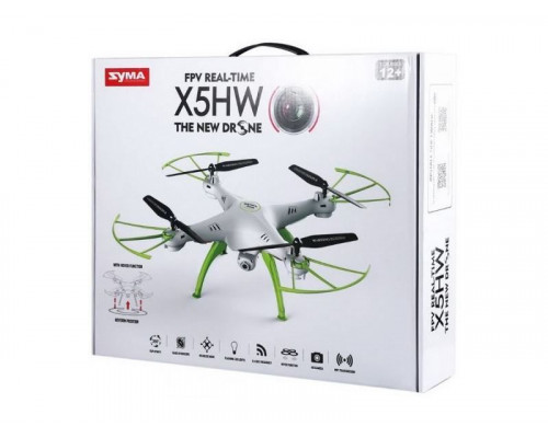 Р/У квадрокоптер Syma X5HW (белый) с FPV трансляцией Wi-Fi, барометр 2.4G RTF