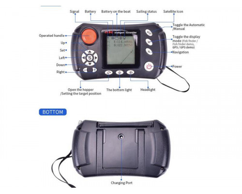 Радиоуправляемый катер для рыбалки Jabo 2AG GPS 2.4G RTR