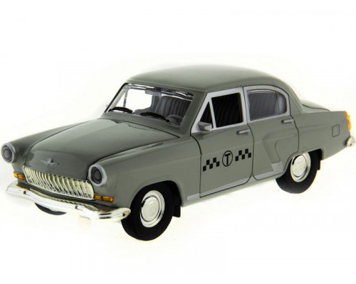 Машина АВТОПАНОРАМА ГАЗ-21 Волга 1/24 в/к  26*12*11см, серая