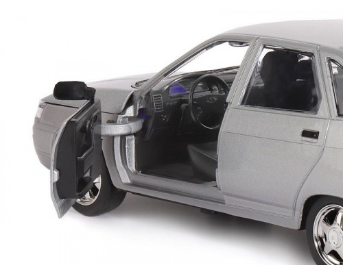 Машина АВТОПАНОРАМА ВАЗ 2112, 1/22, серебряный, инерция, в/к 24,5*12,5*10,5 см