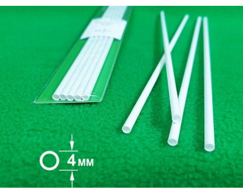 ABS пластик Труба диаметр 4 мм , длина 250 мм, 5 шт
