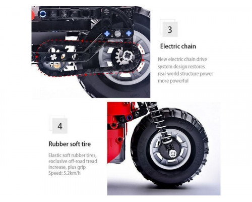 Радиоуправляемый конструктор CADA deTech гоночный мотоцикл (484 детали)