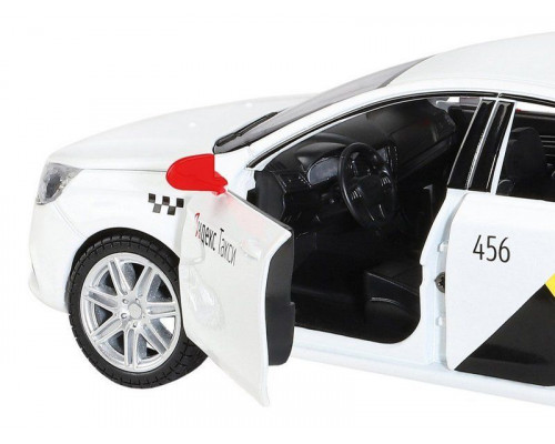 Машина АВТОПАНОРАМА Яндекс.Такси  LADA VESTA, белый, 1/24, в/к 24,5*12,5*10,5 см