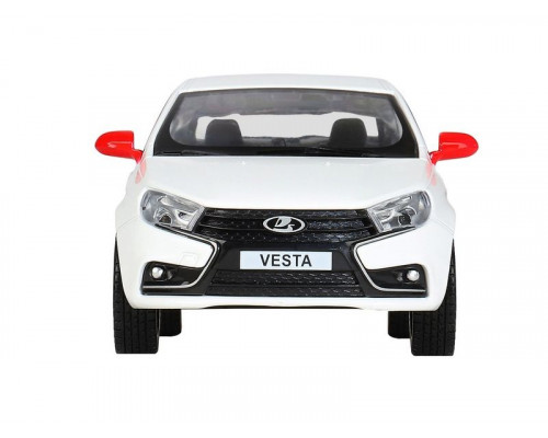 Машина АВТОПАНОРАМА Яндекс.Такси  LADA VESTA, белый, 1/24, в/к 24,5*12,5*10,5 см