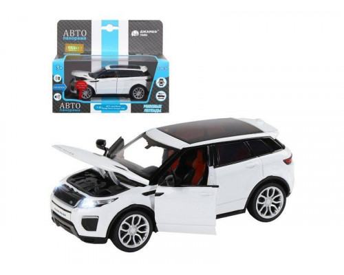 Машина АВТОПАНОРАМА Range Rover Evoque, белый, 1/32, свет, звук, инерция, в/к 17,5*13,5*9 см