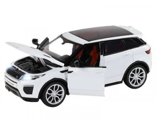 Машина АВТОПАНОРАМА Range Rover Evoque, белый, 1/32, свет, звук, инерция, в/к 17,5*13,5*9 см