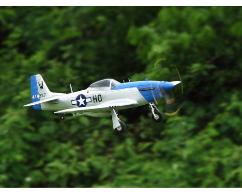 Радиоуправляемый самолет Top RC P-51D синий 750мм 2.4G 4-ch LiPo RTF