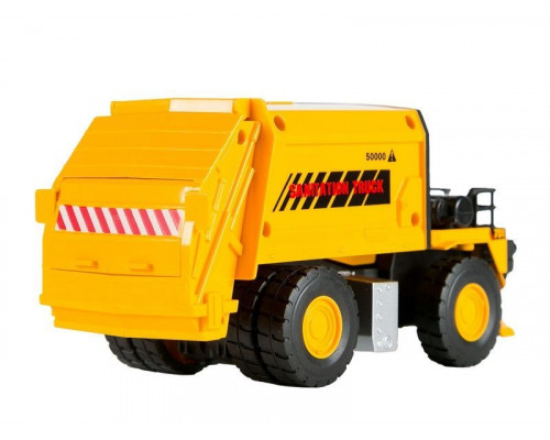 Машина АВТОПАНОРАМА КАРЬЕРНЫЙ МУСОРОВОЗ, желтый, 1/50, свет, звук, в/к 25*10*13 см
