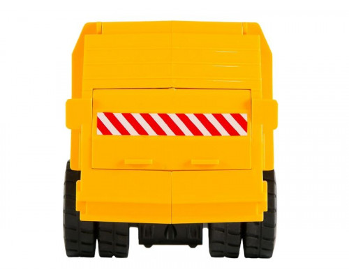 Машина АВТОПАНОРАМА КАРЬЕРНЫЙ МУСОРОВОЗ, желтый, 1/50, свет, звук, в/к 25*10*13 см