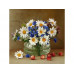 Алмазная мозаика 30х30 БУЗИН. РОМАШКИ И ВАСИЛЬКИ (26 цветов)