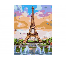 Картина по номерам 15х20 ЭЙФЕЛЕВА БАШНЯ (16 цветов)