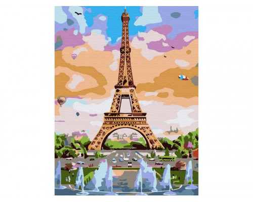 Картина по номерам 15х20 ЭЙФЕЛЕВА БАШНЯ (16 цветов)