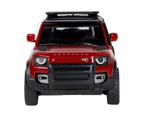 Машина АВТОПАНОРАМА 2020 Land Rover Defender 110, 1/43, красный, в/к 17,5*12,5*6,5 см