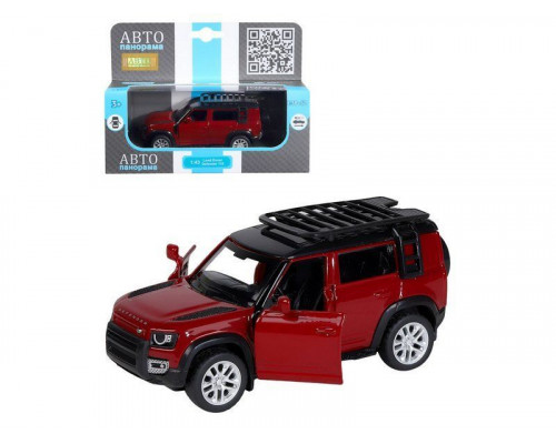 Машина АВТОПАНОРАМА 2020 Land Rover Defender 110, 1/43, красный, в/к 17,5*12,5*6,5 см