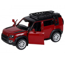 Машина "АВТОПАНОРАМА" 2020 Land Rover Defender 110, 1/43, красный, в/к 17,5*12,5*6,5 см