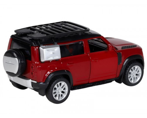 Машина АВТОПАНОРАМА 2020 Land Rover Defender 110, 1/43, красный, в/к 17,5*12,5*6,5 см
