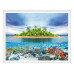 Алмазная мозаика с нанесенной рамкой 40х50 ОСТРОВ (34 цвета)