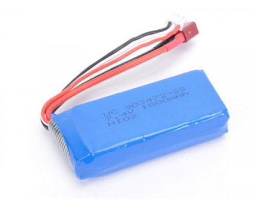 Аккумулятор Li-Po 1800mAh, 7,4V T-plug