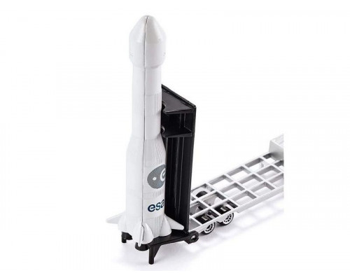 Набор техники Siku 1614 Тягач с ракетой 1/55, 17 см, серебристый/белый