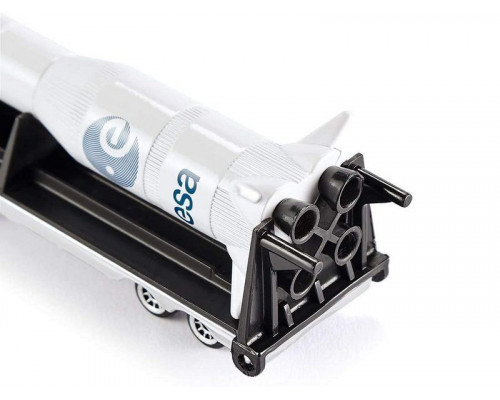 Набор техники Siku 1614 Тягач с ракетой 1/55, 17 см, серебристый/белый