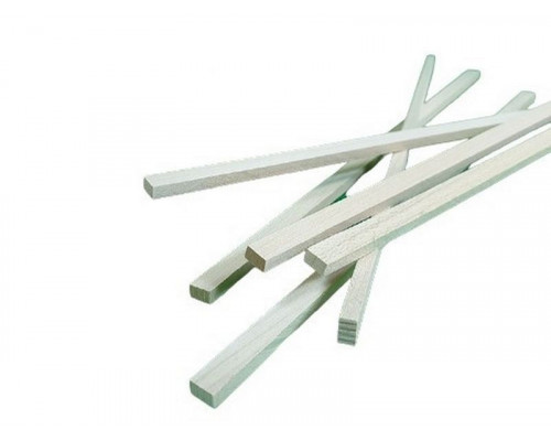 Деревянные рейки 5х8 мм, длина 300 мм, липа, 6 шт