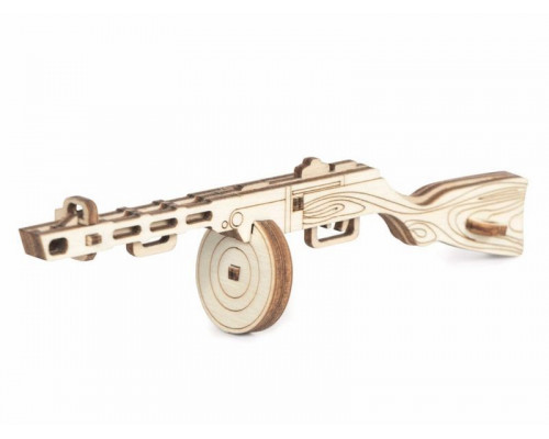 Деревянный конструктор Lemmo ПИСТОЛЕТ-ПУЛЕМЕТ 1940, 9 деталей