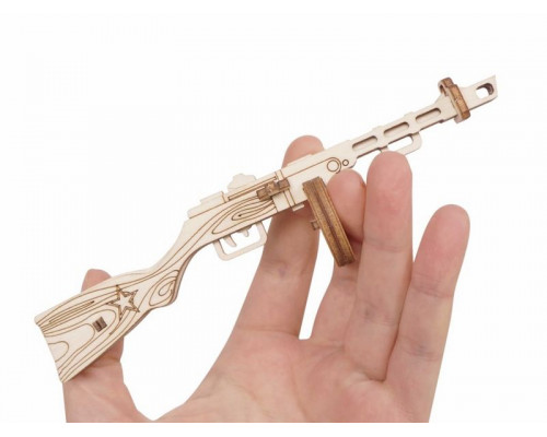 Деревянный конструктор Lemmo ПИСТОЛЕТ-ПУЛЕМЕТ 1940, 9 деталей