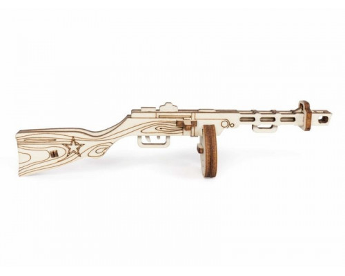 Деревянный конструктор Lemmo ПИСТОЛЕТ-ПУЛЕМЕТ 1940, 9 деталей