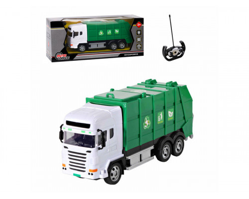 Радиоуправляемая машина AUTODRIVE Мусоровоз, 27MHz, свет. эффекты, в/к 38,3*12*16 см