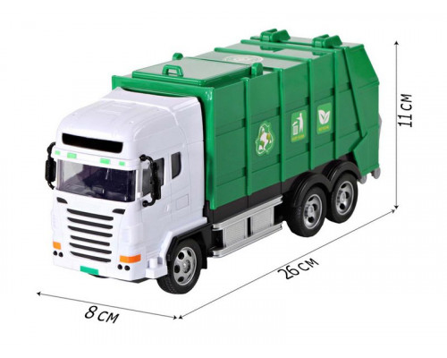 Радиоуправляемая машина AUTODRIVE Мусоровоз, 27MHz, свет. эффекты, в/к 38,3*12*16 см