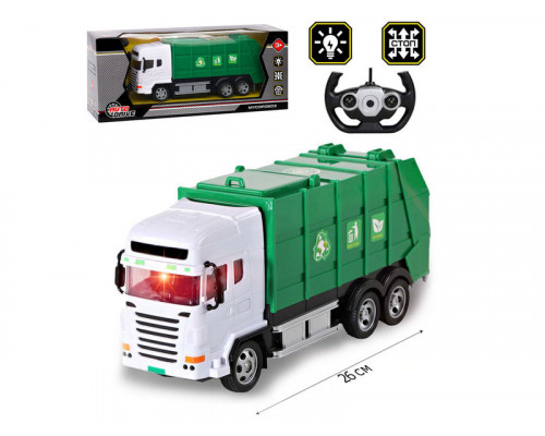 Радиоуправляемая машина AUTODRIVE Мусоровоз, 27MHz, свет. эффекты, в/к 38,3*12*16 см