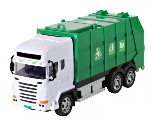 Радиоуправляемая машина AUTODRIVE Мусоровоз, 27MHz, свет. эффекты, в/к 38,3*12*16 см