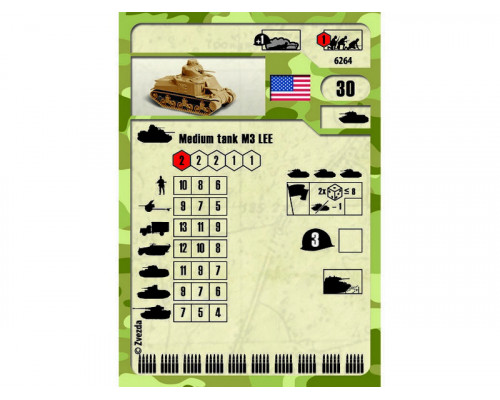 Сборная модель ZVEZDA Американский средний танк Ли М3, 1/100