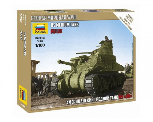 Сборная модель ZVEZDA Американский средний танк Ли М3, 1/100