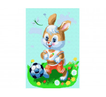 Набор юного художника 20х30 Зайчонок-футболист (16 цветов)