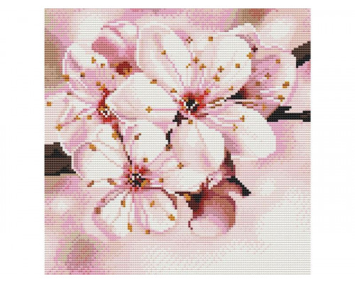 Картина мозаикой 30х30 ЯБЛОНЯ В ЦВЕТУ (квадрат) (20 цветов)