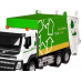 Машина АВТОПАНОРАМА Volvo мусоровоз, зеленый, 1/50, свет, звук, в/к 28*14*10 см