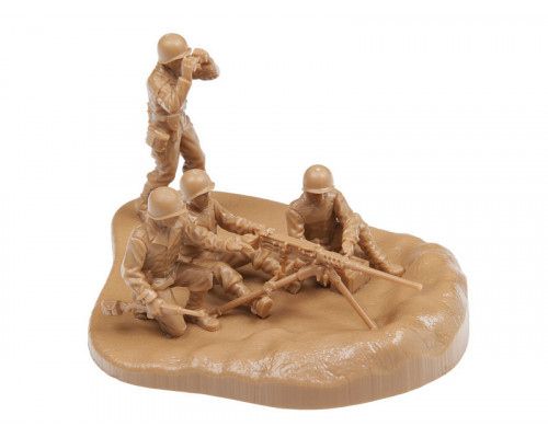 Сборные солдатики ZVEZDA Американский станковый пулемет М2 системы Браунинга с расчетом, 1/72