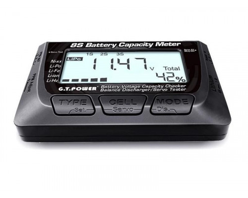 Измеритель емкости Li-Po аккумуляторов 8S G.T.Power