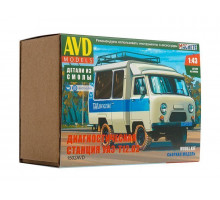 Сборная модель AVD Диагностическая станция УАЗ-Т12.02, 1/43