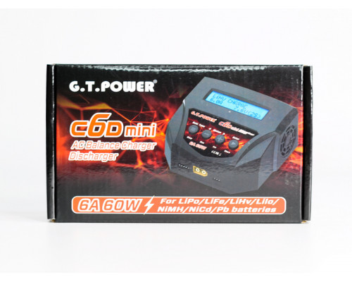 Универсальное зарядное устройство G.T.Power C6D Mini 60W, 220В, 6A