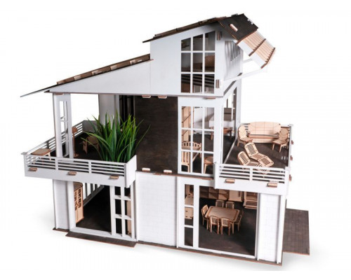 Деревянный конструктор Lemmo Дом ЛОФТ, 281 деталь