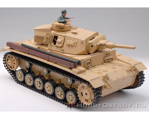 Р/У танк Heng Long 1/16 Panzerkampfwagen III (Германия) 2.4G RTR песочный