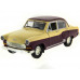 Машина АВТОПАНОРАМА ГАЗ-21 Волга 1/24 в/к  26*12*11см, желто-бордовая
