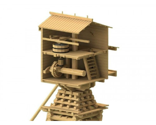 Сборная деревянная модель СВМодель. Мельница Дурова из деревни Борок, 663 деталей, 1/72