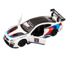 Машина "АВТОПАНОРАМА" BMW M6, 1/44, белый, инерция, откр. двери, в/к 17,5*12,5*6,5 см
